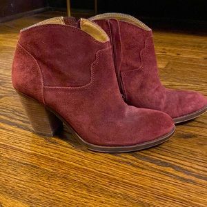 Lucky Brand Burgundy Booties